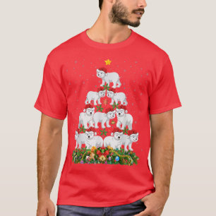 Polar Bear Animal Lover Santa Polar Bear Christmas T-Shirt