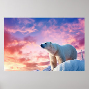 Polar Bear Animal Nature Majestic Wild Poster