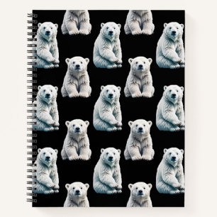 Polar Bear Animal Pattern Design Notebook