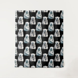 Polar Bear Animal Pattern Design  Tapestry