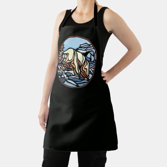 Polar Bear Aprons Tribal Bear Art Aprons (Insitu)