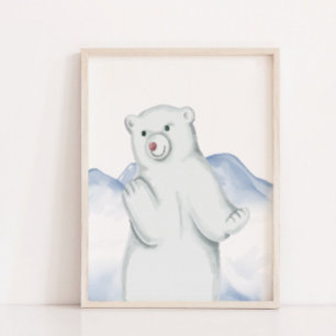 Polar Bear Arctic Animal Nursery Wall Decor