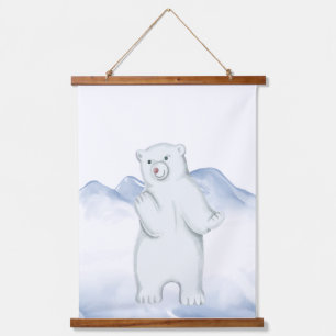 Polar Bear Arctic Animal Nursery Wall Decor Hanging Tapestry
