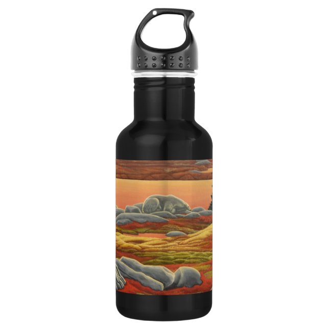 Polar Bear Art Bear Art Sport Bottle (Front)