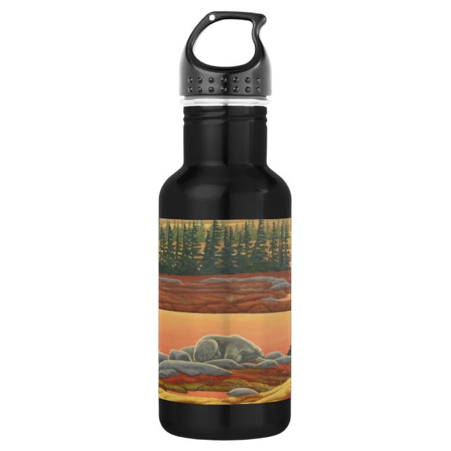 Polar Bear Art Bear Art Sport Bottle (Front)