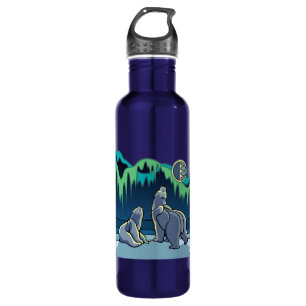 Polar Bear Art Bottle Native Bear Art Sport Bottle