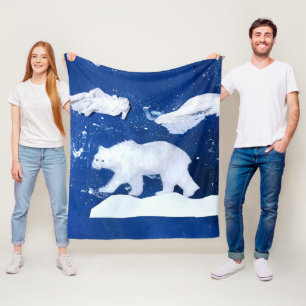 Polar Bear "Art by Kids" Fleece Blanket