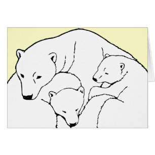 Polar Bear Art Cards Mother & Cub Art Card