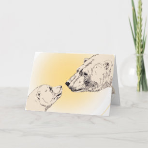 Polar Bear Art Cards Mother Day's Art Card