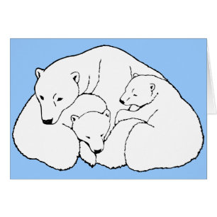 Polar Bear Art CardsBear & Cub Art Card