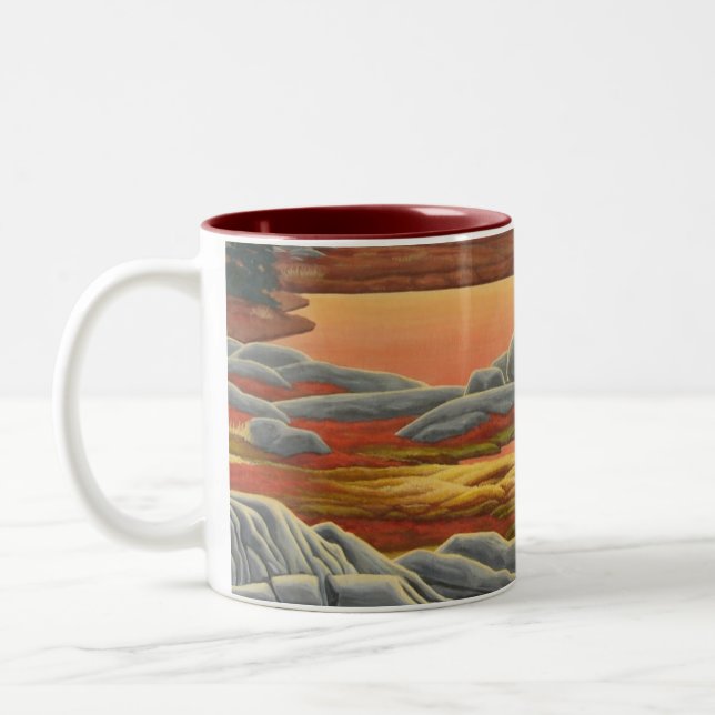 Polar Bear Art Coffee Mug Wildlife Art Bear Cup (Left)