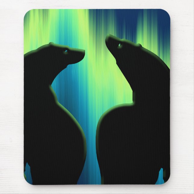 Polar Bear Art Mousepad Stylish Wildlife Mousepad (Front)