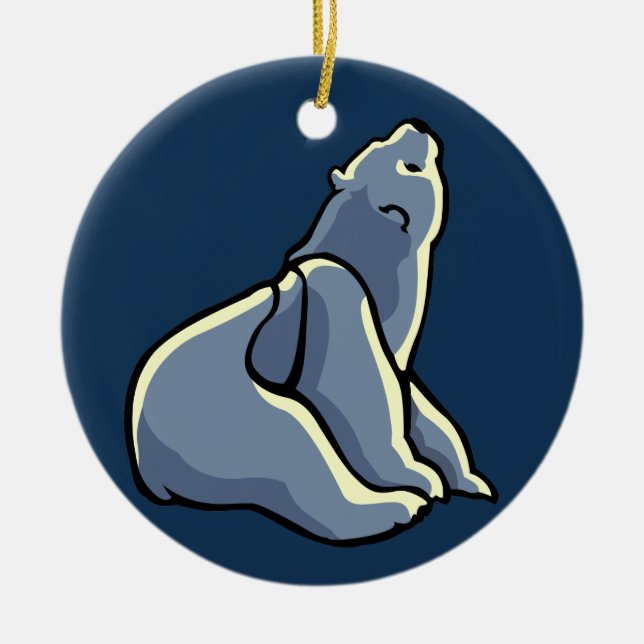Polar Bear Art Ornament Bear Keepsake Bear Gifts (Front)