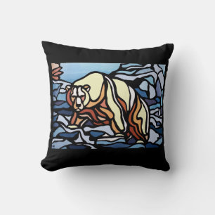 Polar Bear Art Pillow First Nations Bears Pillow