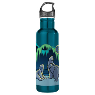 Polar Bear Art Water Native Bear Art Sport Bottle