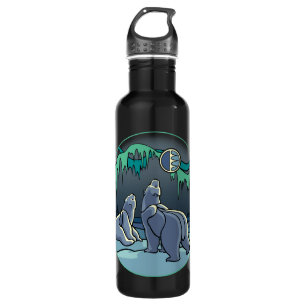 Polar Bear Art Water Native Bear Art Sport Bottle