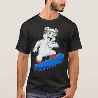 Polar bear as Snowboarder with Snowboard 1 T-Shirt