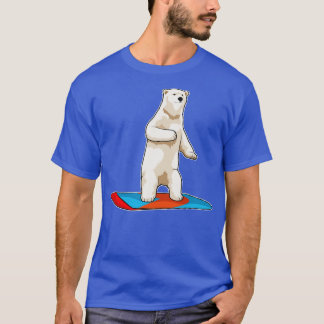 Polar bear as Snowboarder with Snowboard T-Shirt