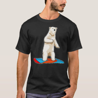 Polar bear as Snowboarder with Snowboard T-Shirt
