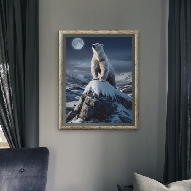 Polar Bear Atop Frosty Heights Poster (Creator Uploaded)
