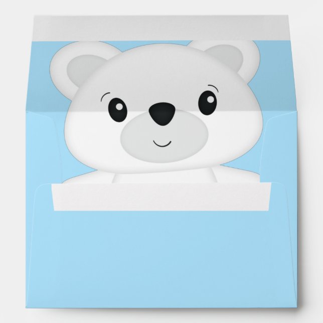 Polar Bear Baby Shower Envelope (Back (Bottom))