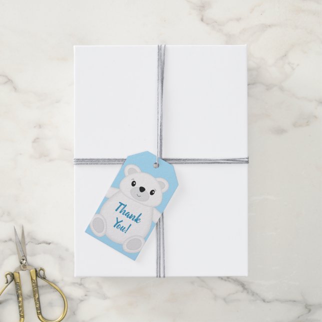 Polar Bear Baby Shower Gift Tags (With Twine)