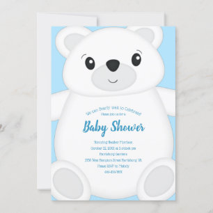 Polar Bear Baby Shower Invitation