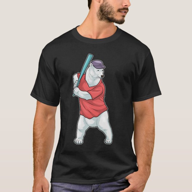 Polar bear Baseball Baseball bat T-Shirt (Front)