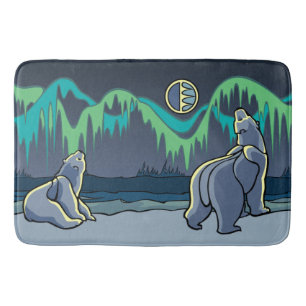 Polar Bear Bathmat Native Art Bath Decor Customize