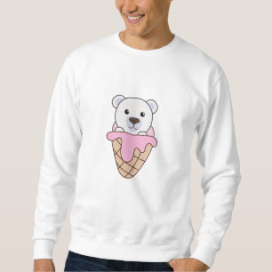 Polar Bear Bears Pink Ice Cream Waffle Cute Sweatshirt