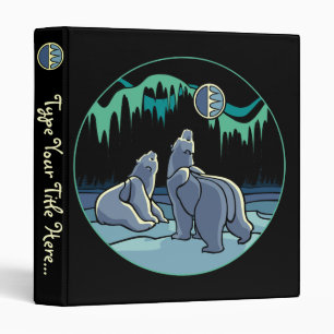 Polar Bear Binder Custom Cute Bear Art Photo Album