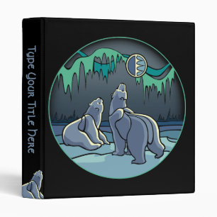 Polar Bear Binder Custom Cute Bear Art Photo Album