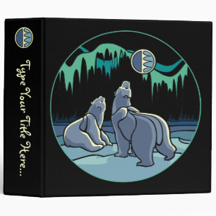 Polar Bear Binder Custom Cute Bear Art Photo Album