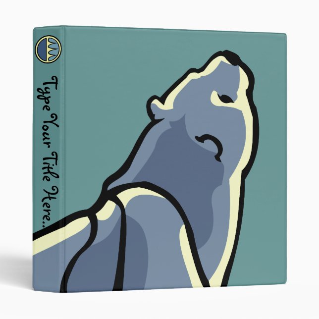 Polar Bear Binder Custom Cute Bear Art Photo Album (Front/Spine)