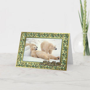 Polar Bear Blank Christmas Card