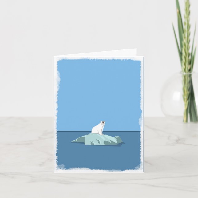 Polar Bear blank greeting card (Front)