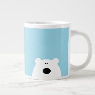 Polar Bear Blue Large Coffee Mug