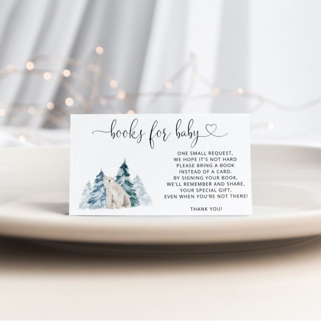 Polar bear Books for baby ticket Enclosure Card (Creator Uploaded)