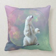 Polar Bear Bubble Pillow