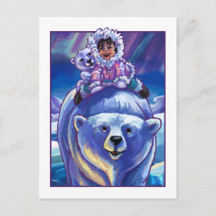 Polar Bear Bus Postcard