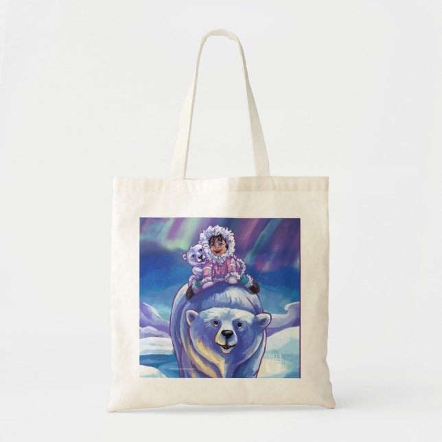 Polar Bear Bus Tote Bag (Front)