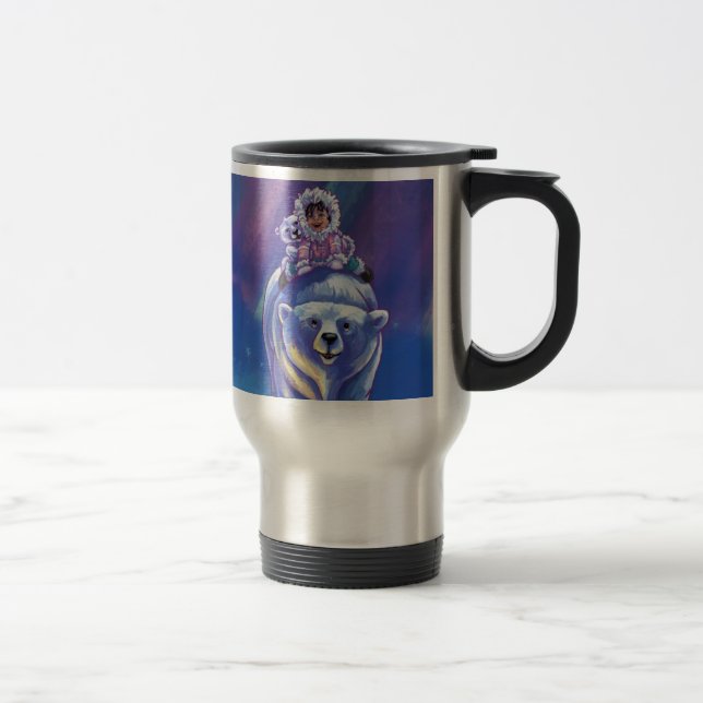 Polar Bear Bus Travel Mug (Right)