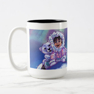 Polar Bear Bus Two-Tone Coffee Mug