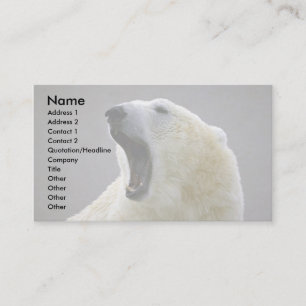 Polar bear business card