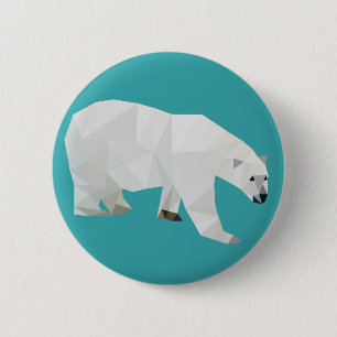 Polar Bear button badge
