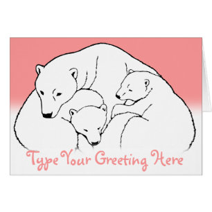 Polar Bear Cards Personalized Baby Bear Cards