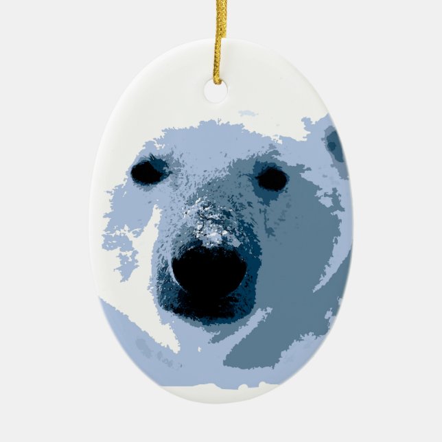 Polar Bear Ceramic Ornament (Front)