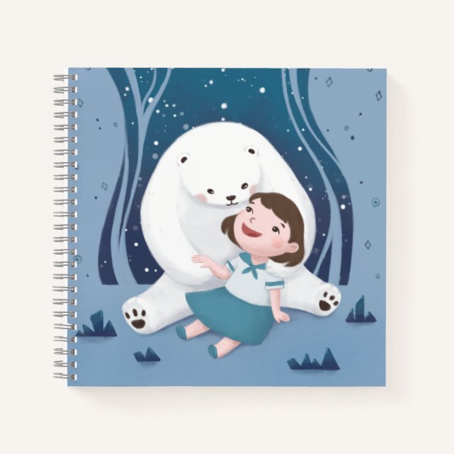 Polar Bear & Child Illustration Notebook (Front)