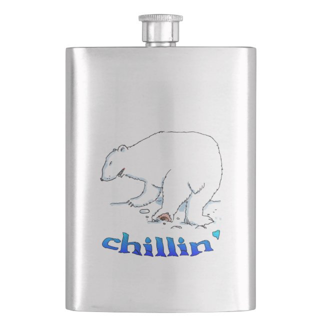 Polar Bear Chill stainless steel flask (Front)