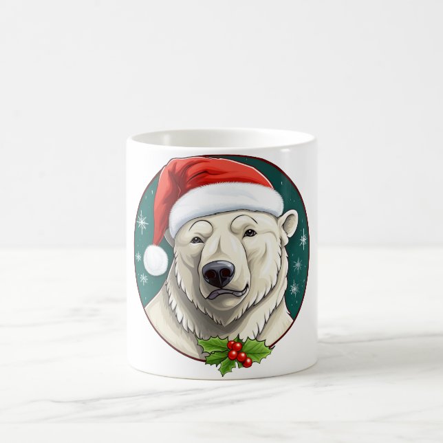 Polar bear Christmas Coffee Mug (Center)